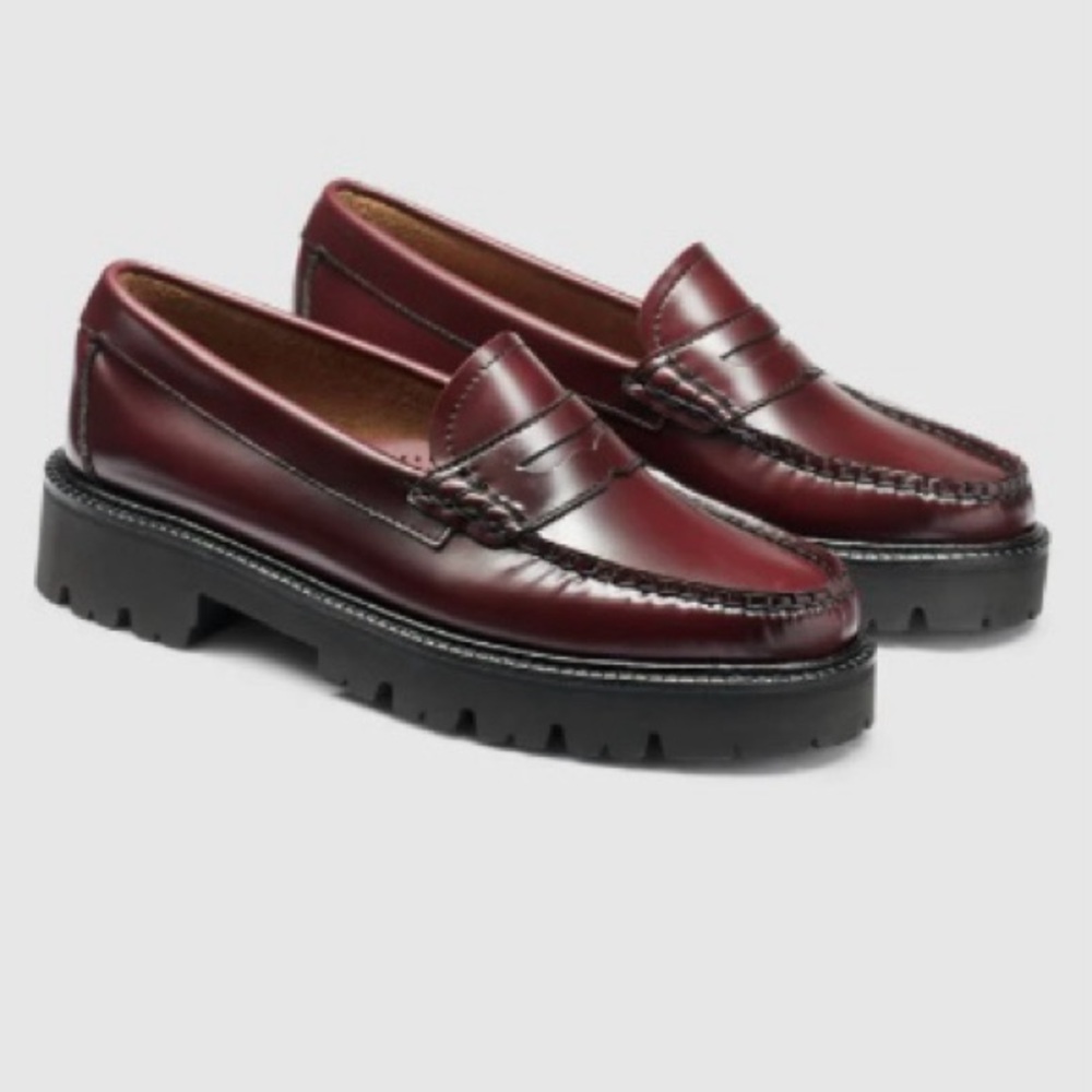 GH Bass Whitney Super Lug Weejun Loafer size 8 Burgundy/Wine - NWT